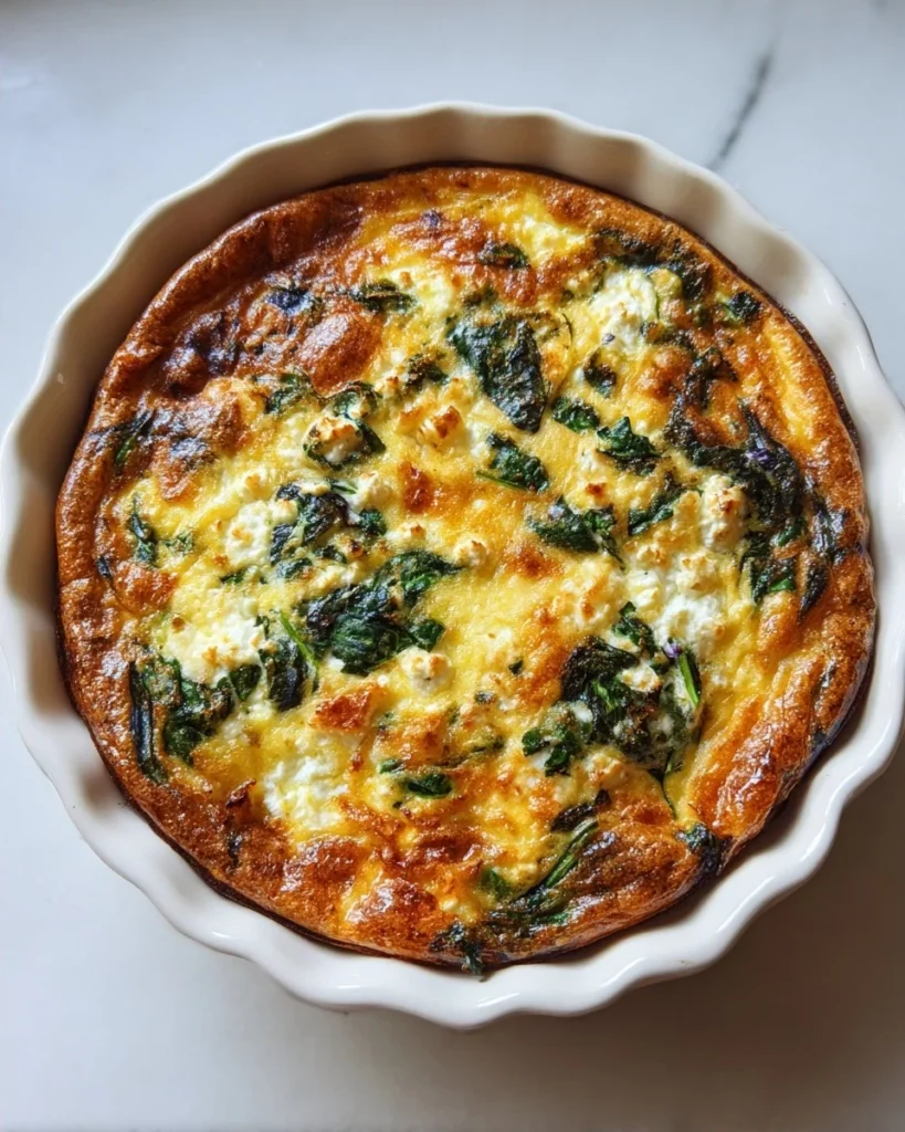 Spinach Feta Egg Bake