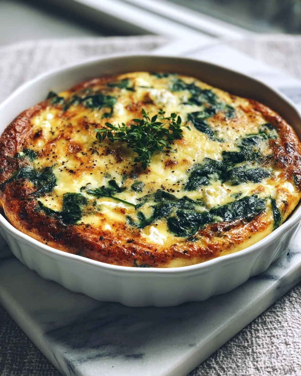Spinach Feta Egg Bake