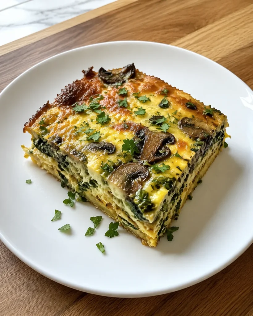 Spinach Mushroom Breakfast Casserole