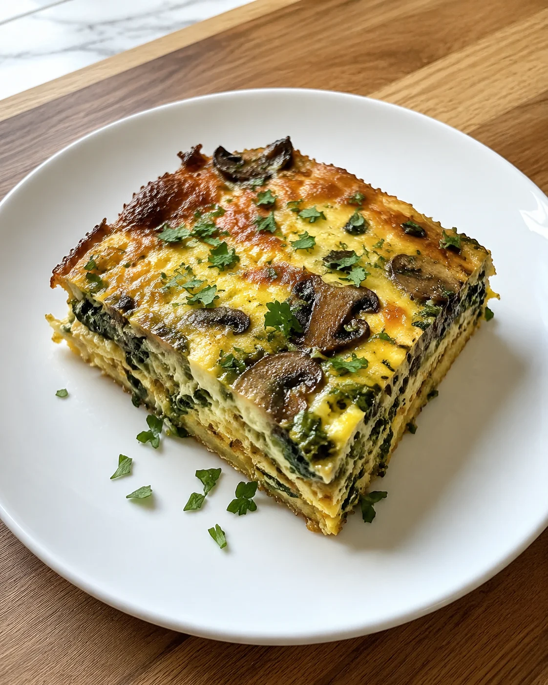 Spinach Mushroom Breakfast Casserole