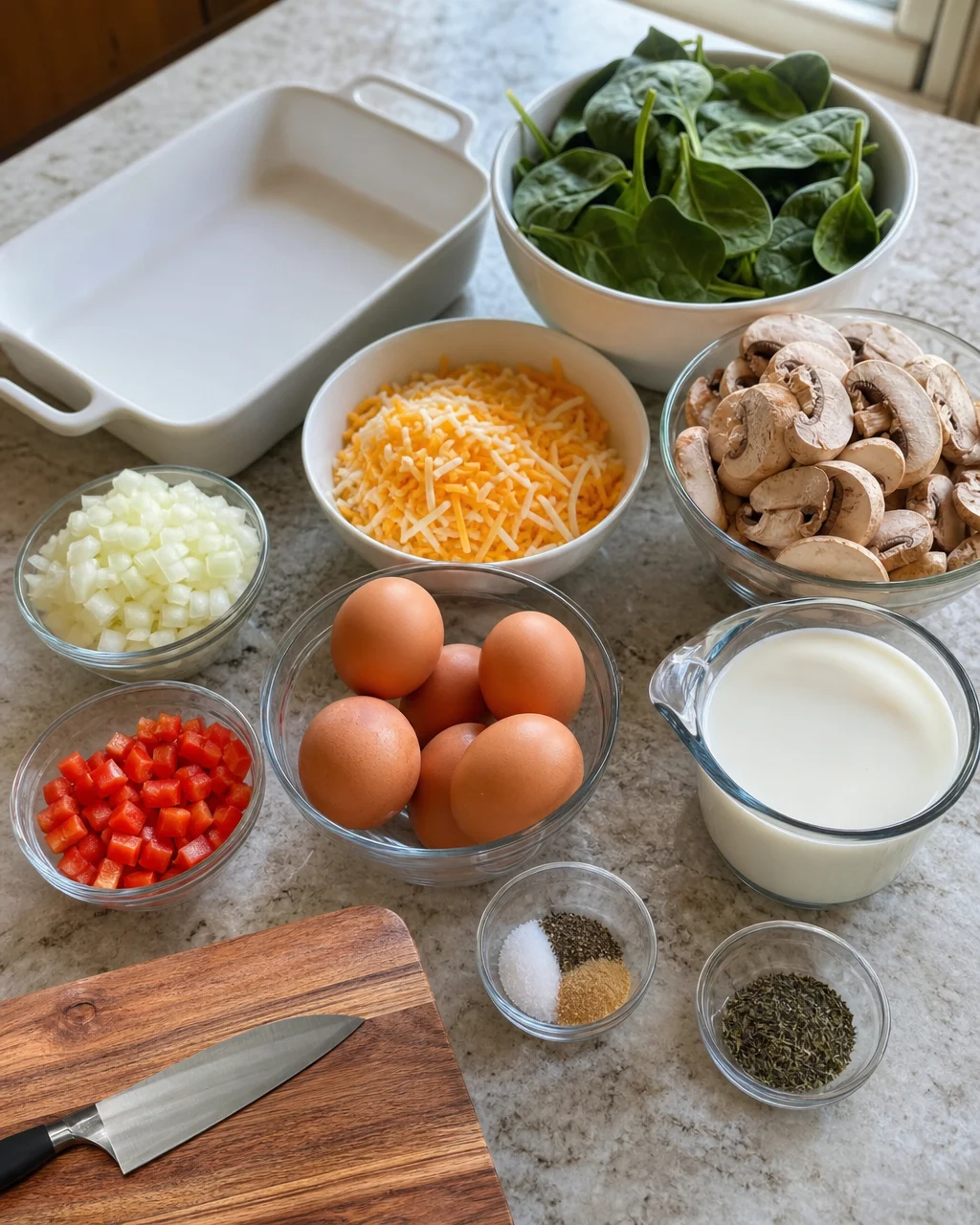 Spinach Mushroom Breakfast Casserole