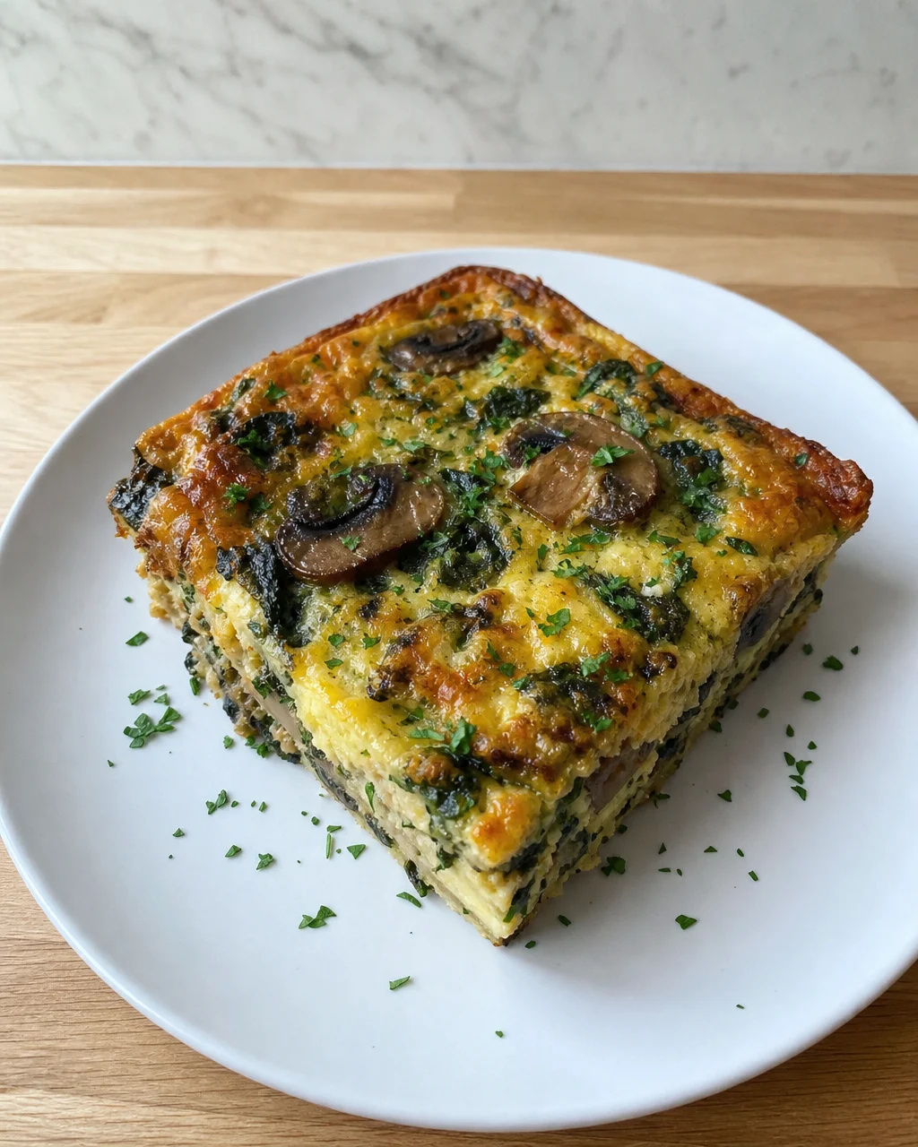 Spinach Mushroom Breakfast Casserole