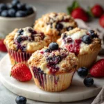 Summer Berry Cream Cheese Muffins