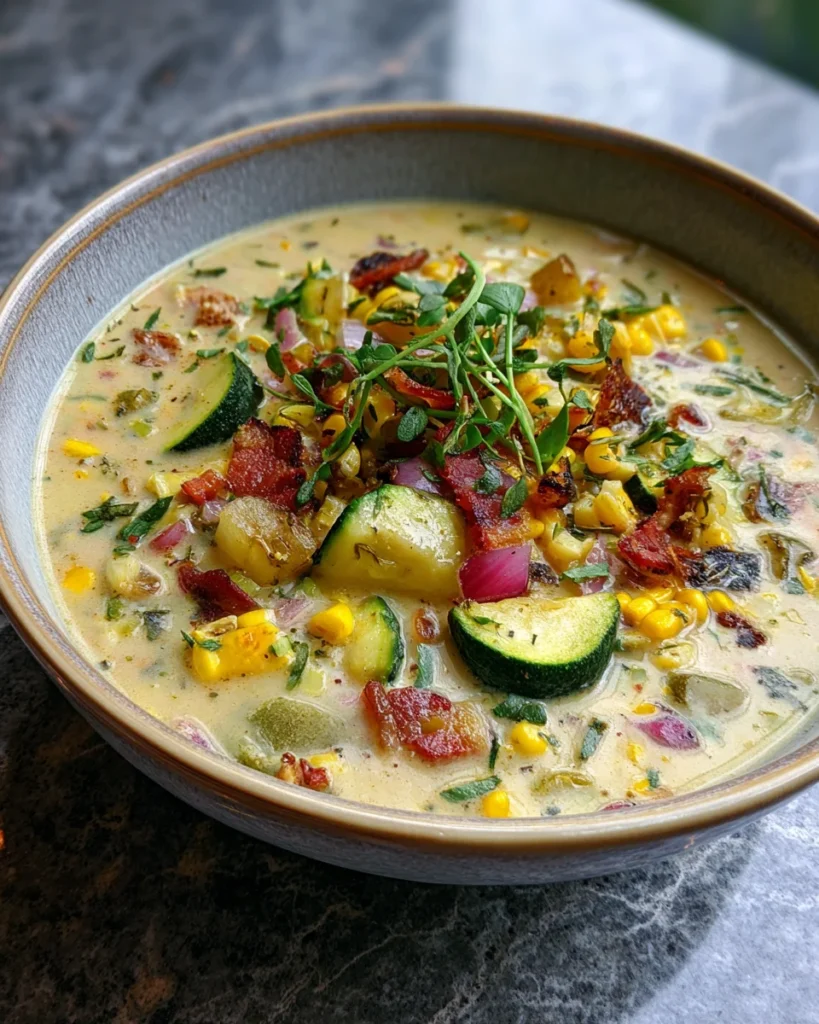 Summer Corn and Zucchini Chowder