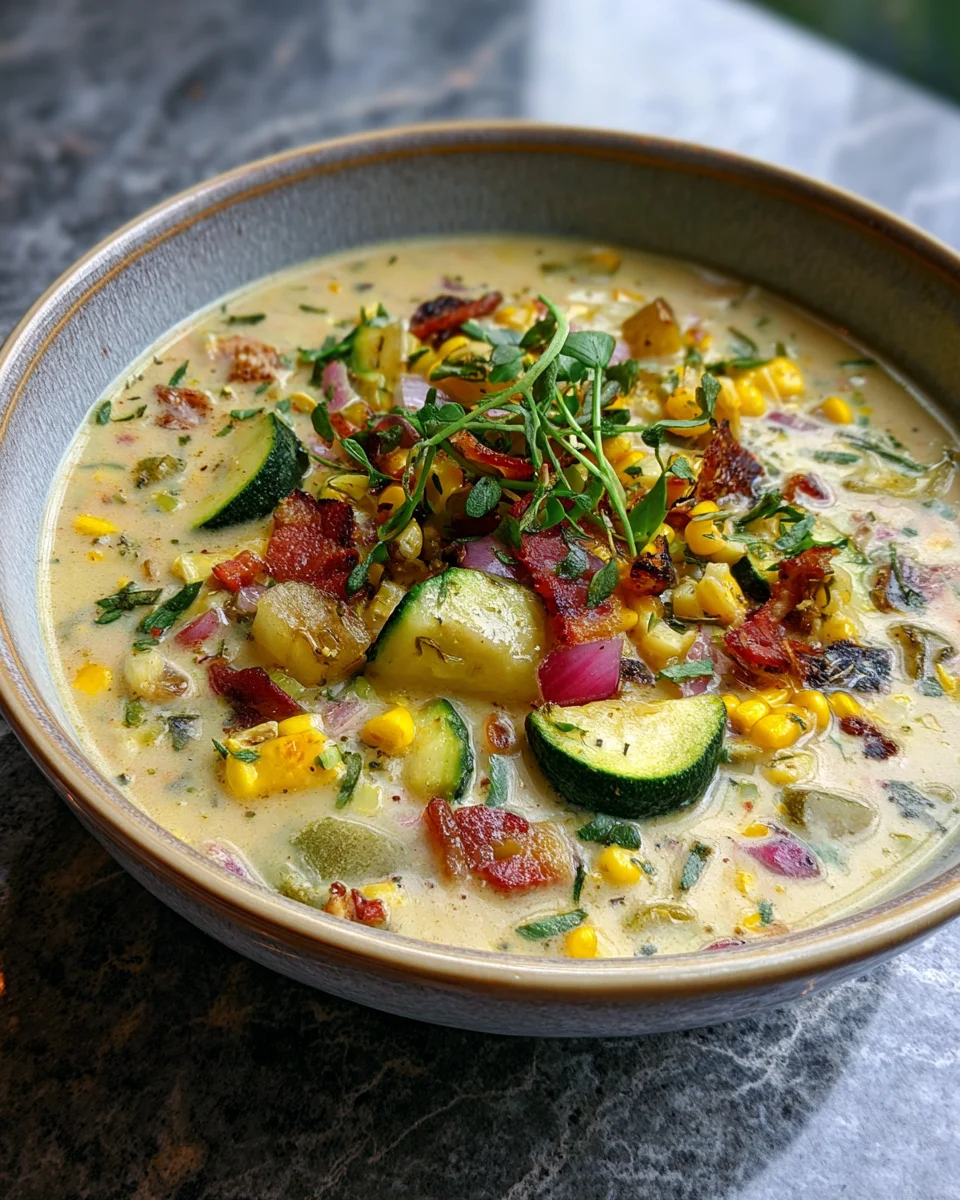 Summer Corn and Zucchini Chowder