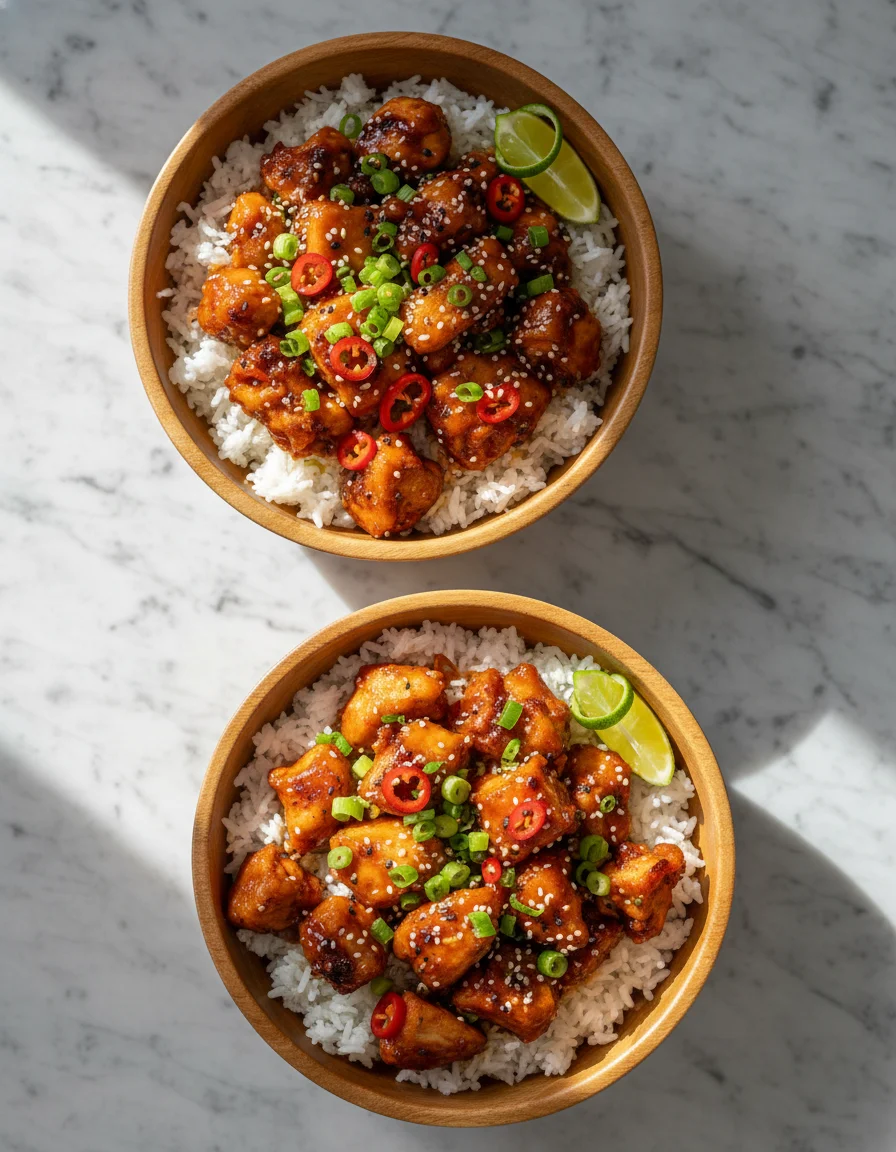Sweet Chili Chicken Rice Bowls