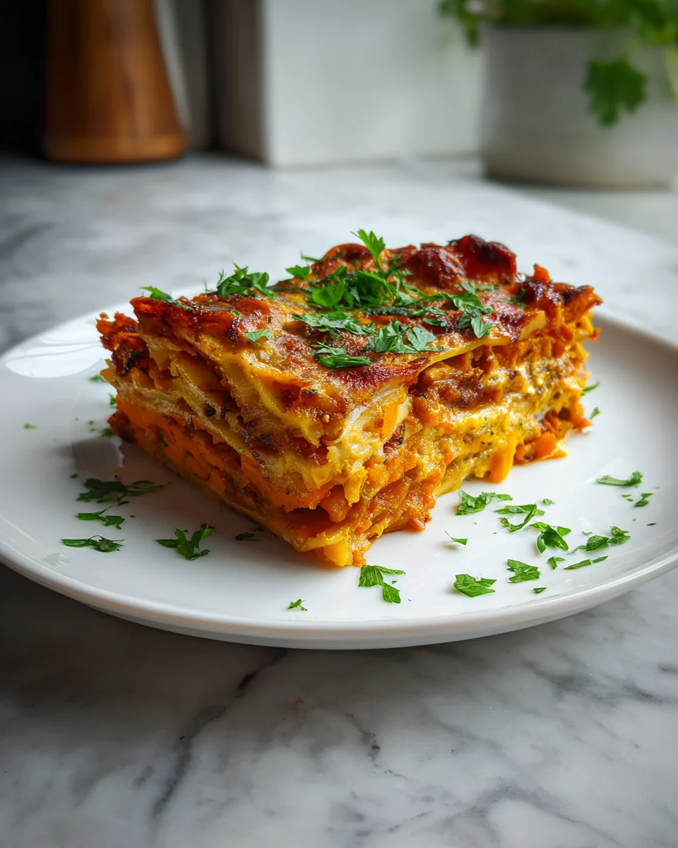 Sweet Potato Butternut Squash Carrot Lasagna