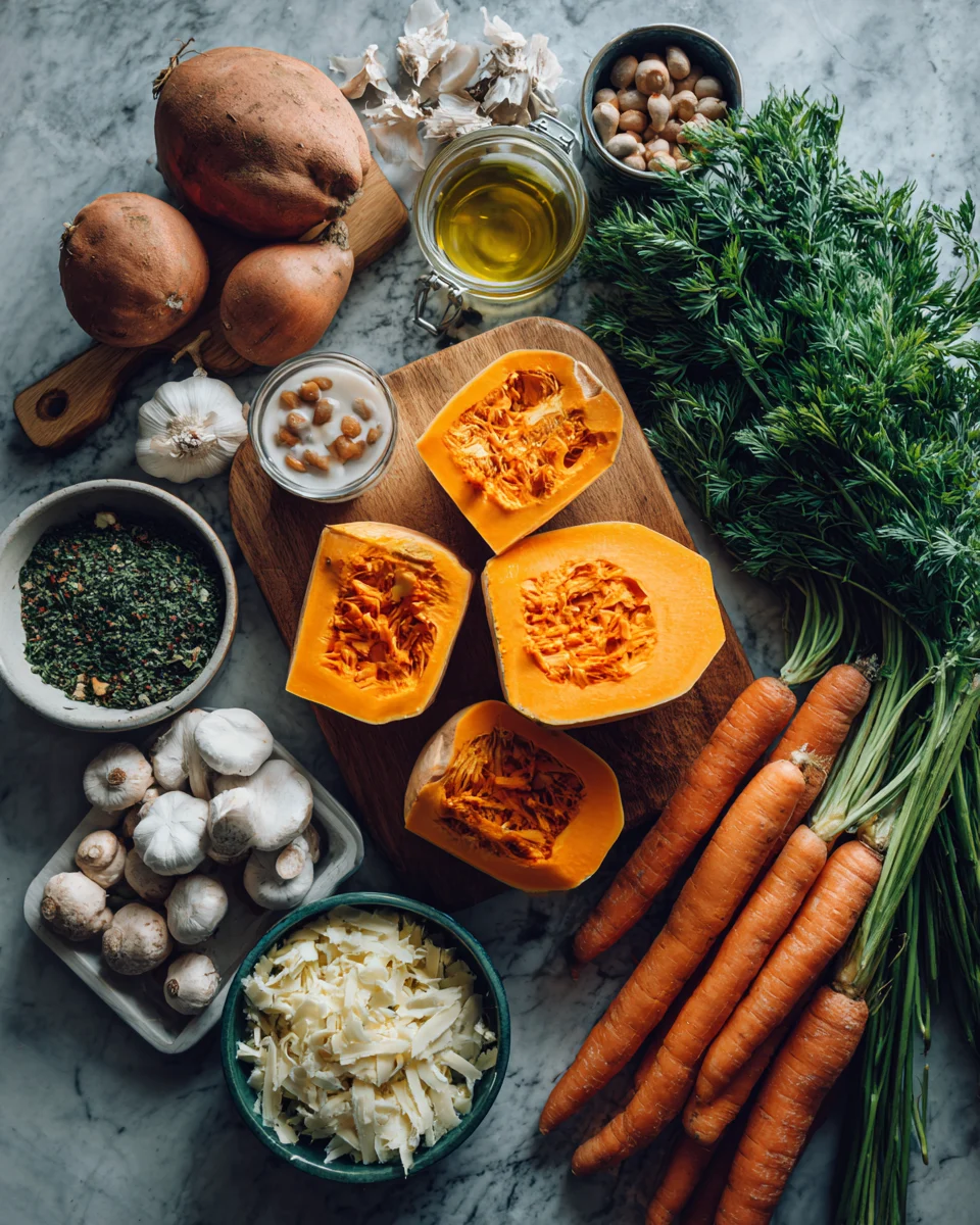 Sweet Potato Butternut Squash Carrot Lasagna