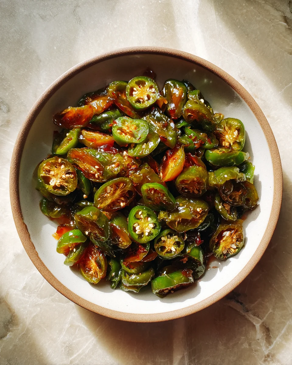 Sweet and Spicy Candied Jalapeños