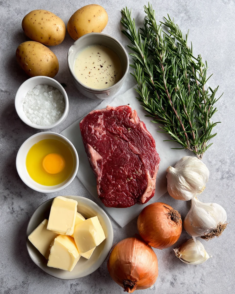 Tender Steak Paired with Rich Garlic Cream Sauce