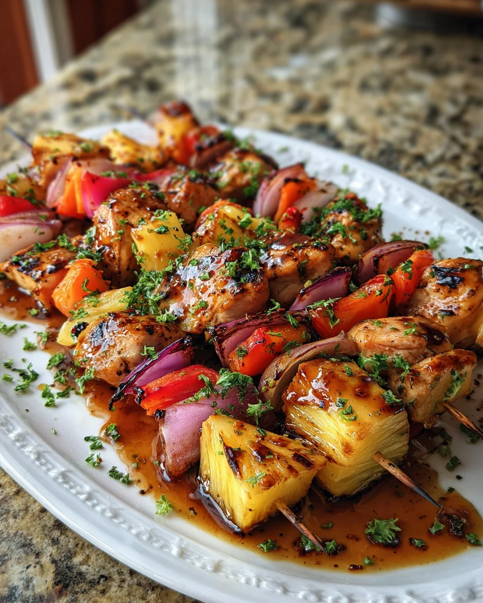Teriyaki Pineapple Chicken Kabobs