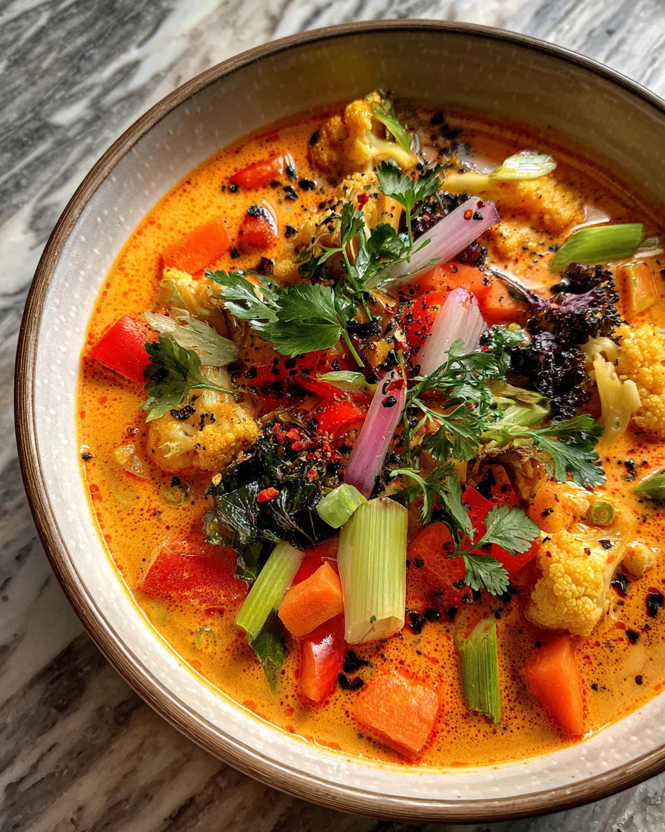 Thai Coconut Curry Vegetable Soup
