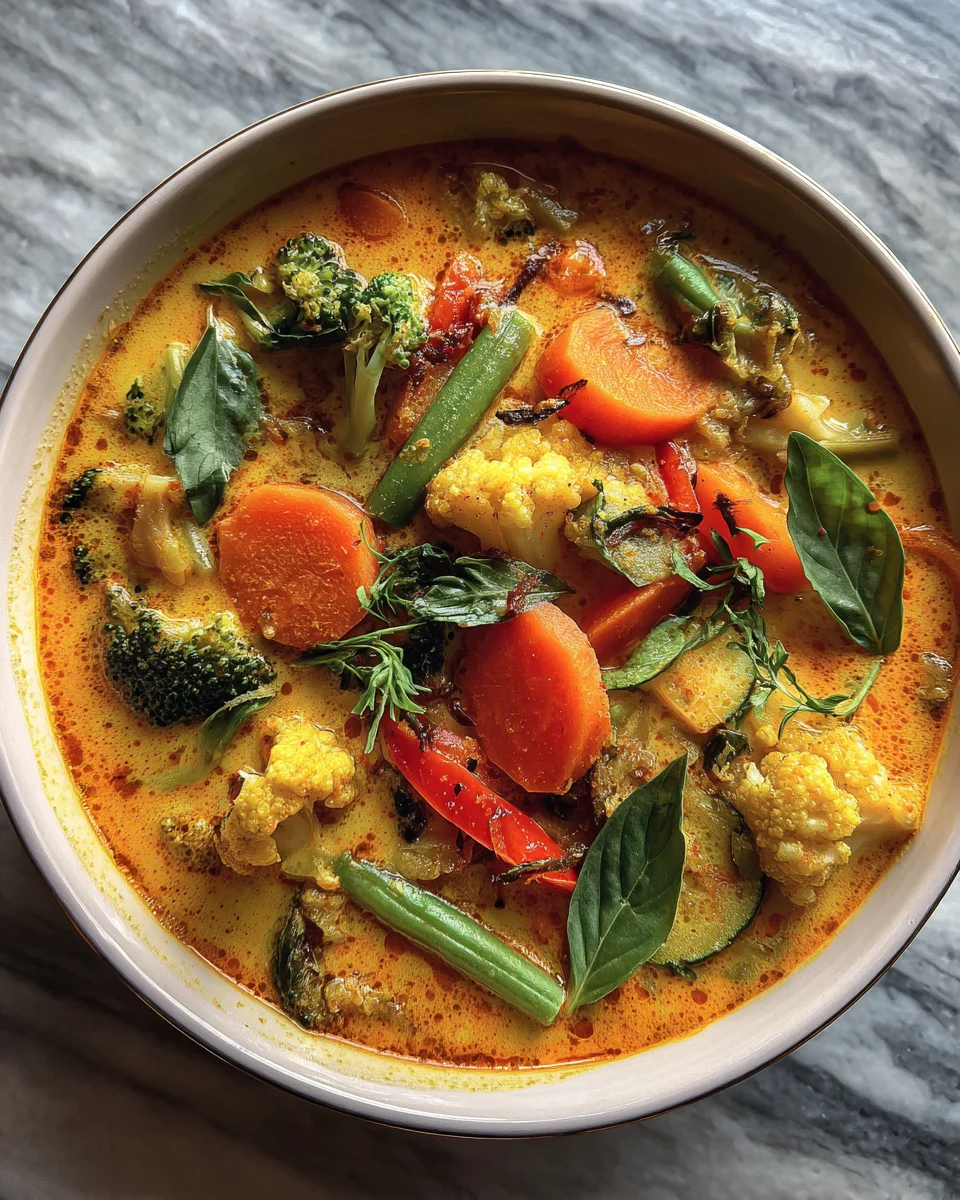 Thai Coconut Curry Vegetable Soup