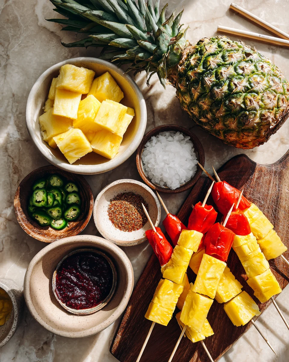 Tropical Pineapple Mango Kabobs