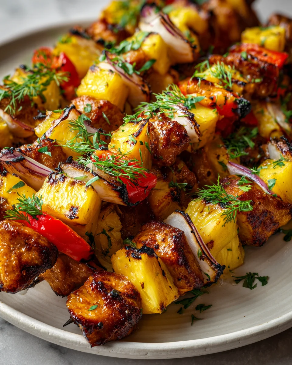 Tropical Pineapple Mango Kabobs