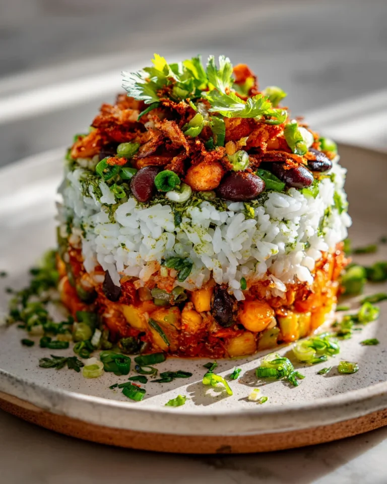 Vegan Cilantro-Lime Rice Stack