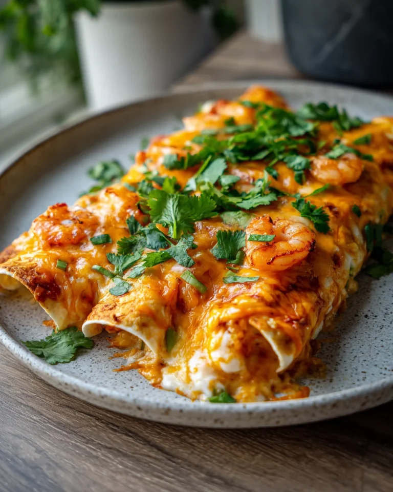 Velvety Creamy Shrimp Enchiladas