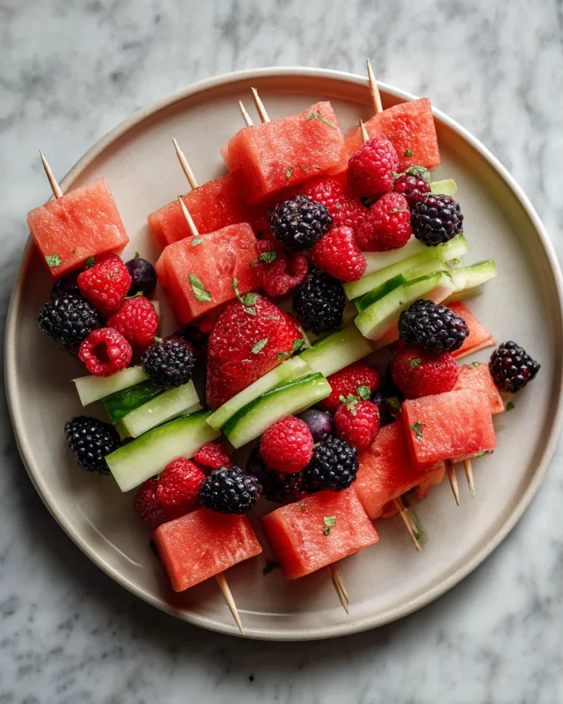 Watermelon Berry Skewers