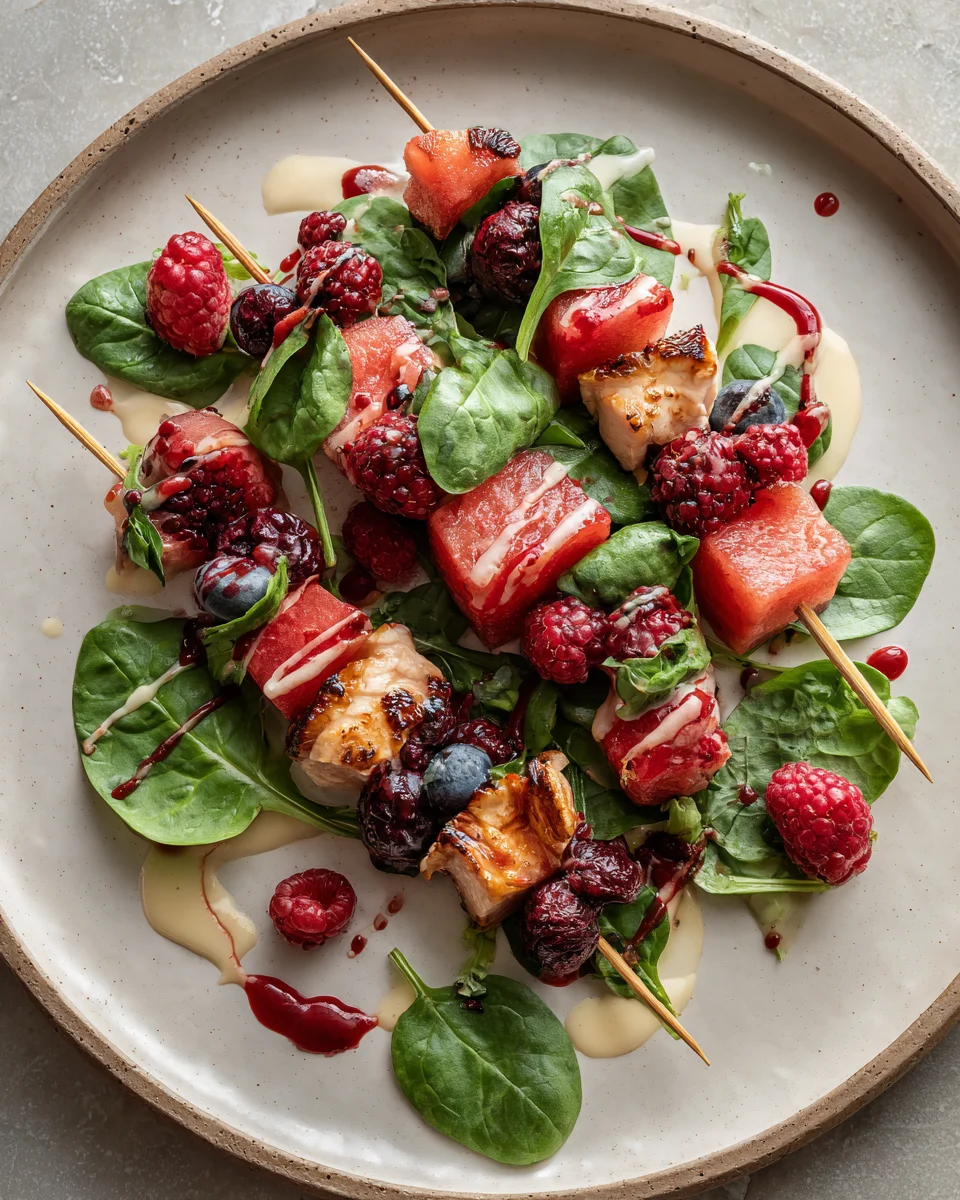 Watermelon Berry Skewers