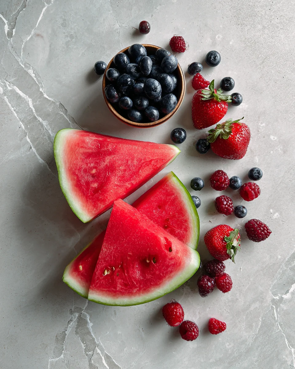 Watermelon Berry Swirl Popsicles