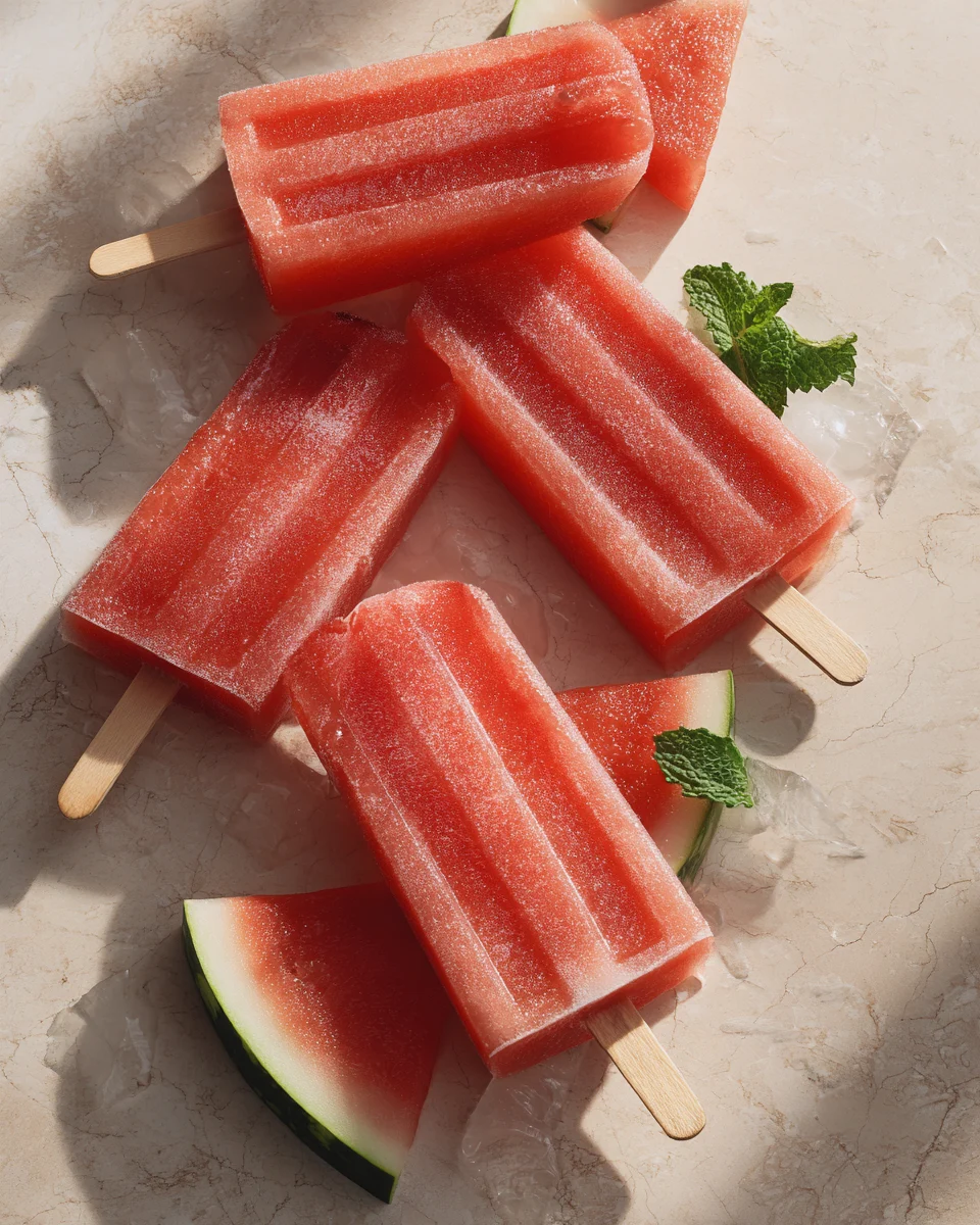 Watermelon Coconut Popsicles