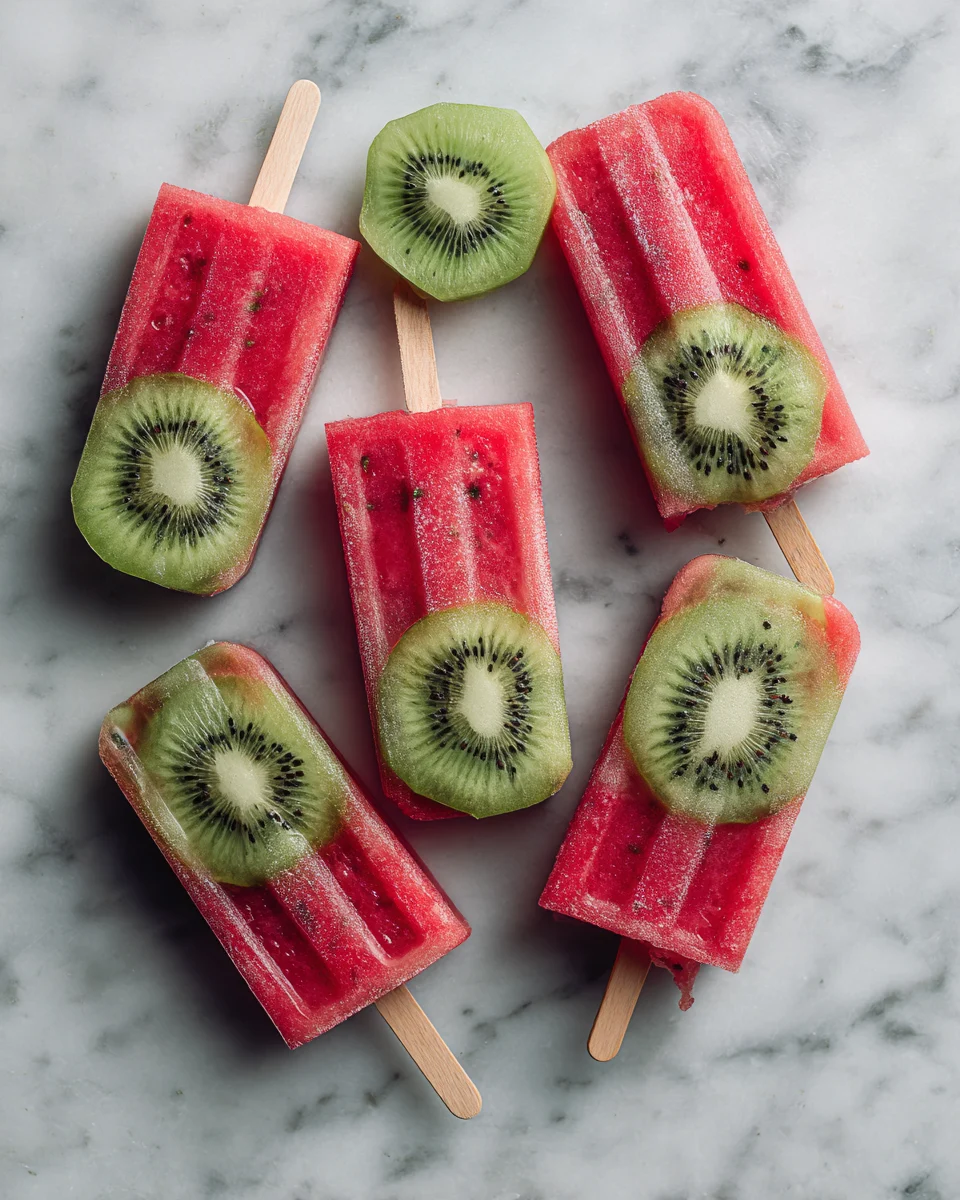 Watermelon Kiwi Ice Pops