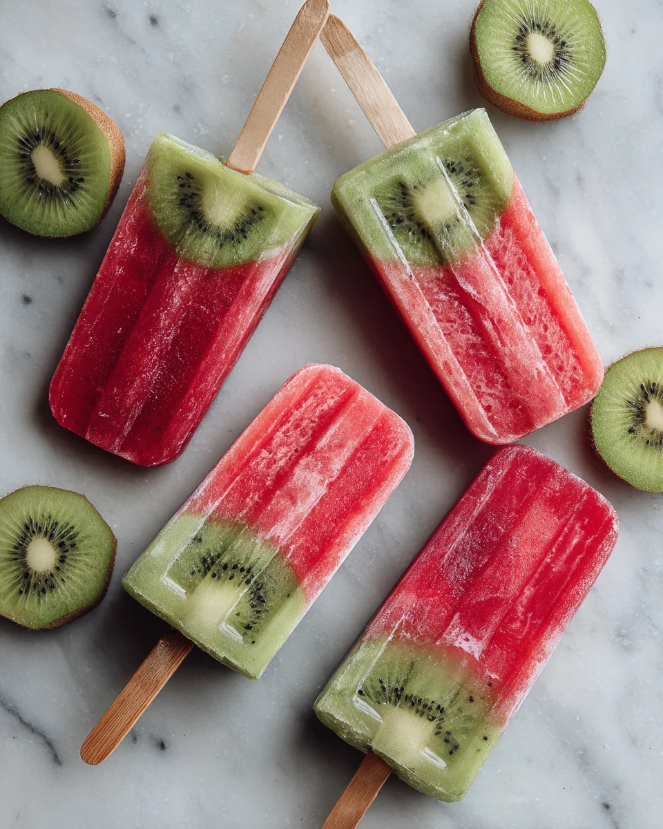 Watermelon Kiwi Ice Pops