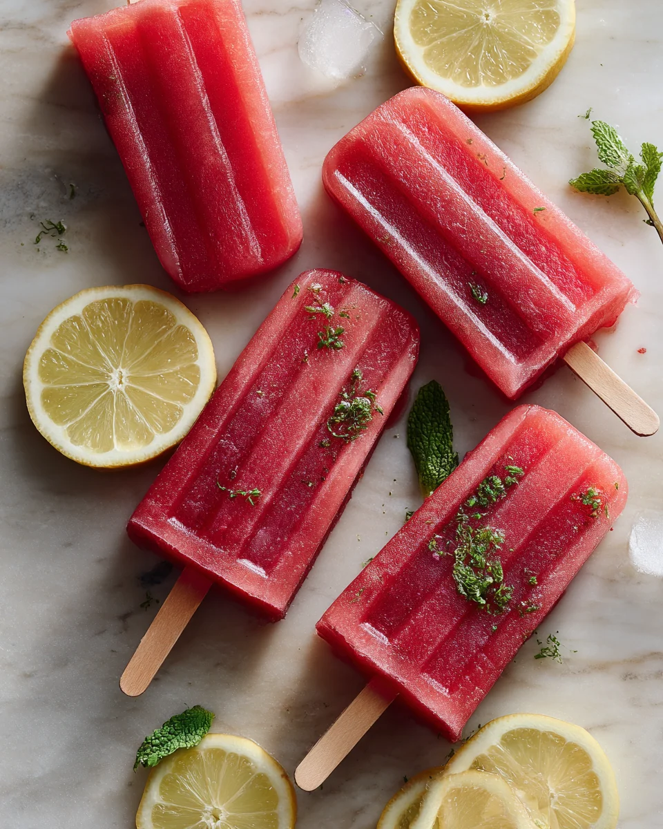 Watermelon Lemonade Popsicles