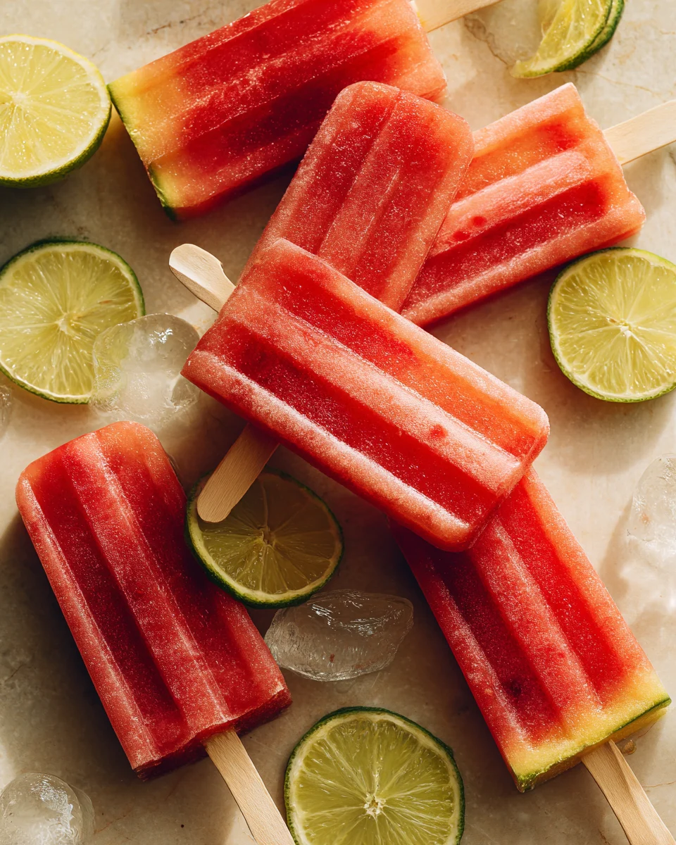 Watermelon Mango Popsicles