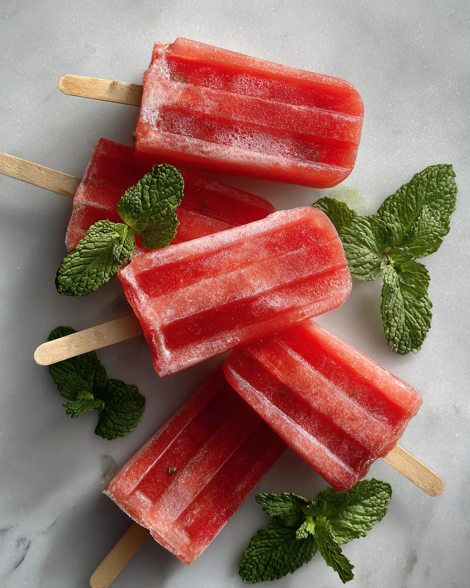 Watermelon Mint Frozen Pops