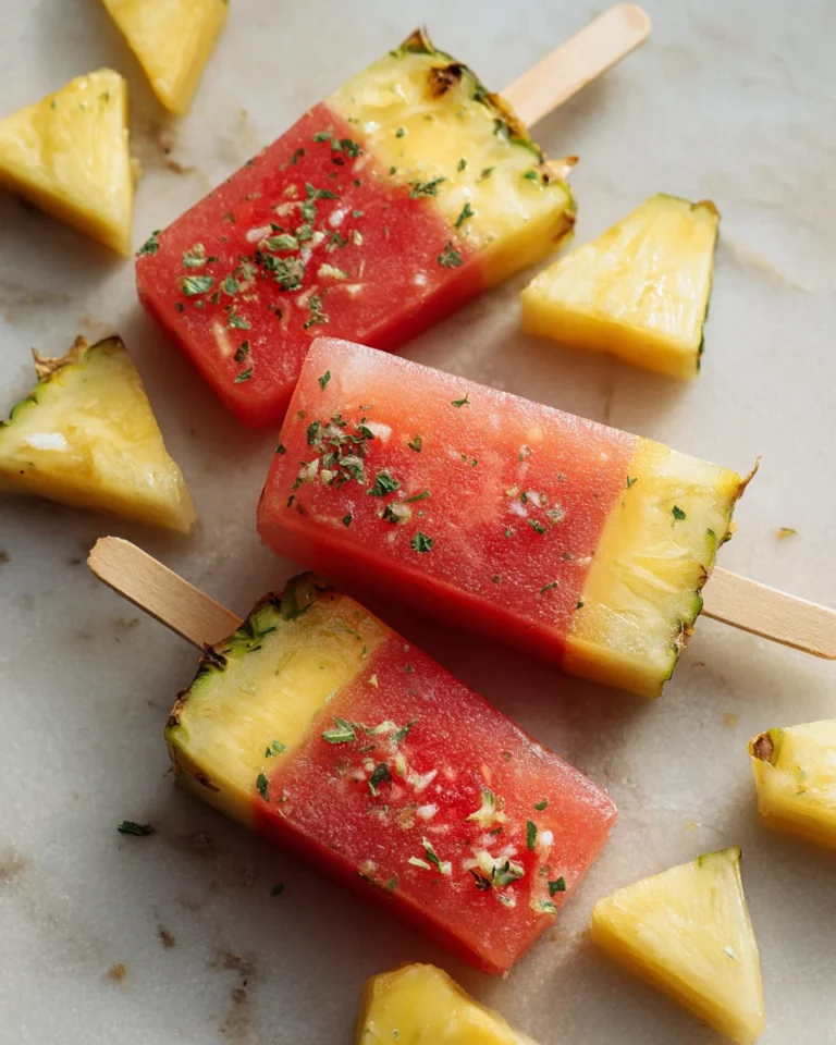 Watermelon Pineapple Popsicles