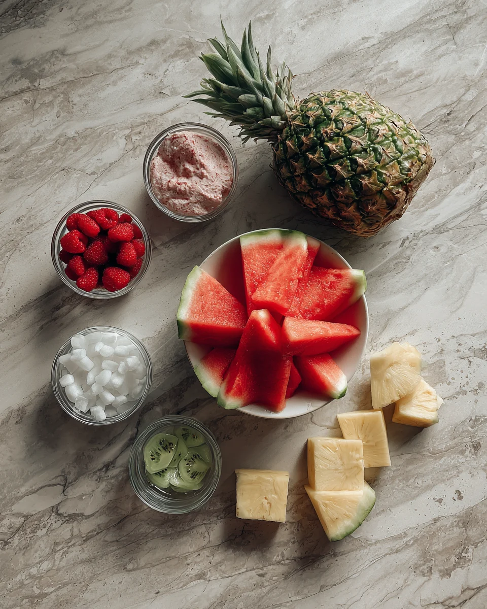 Watermelon Pineapple Popsicles