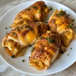 Zesty Chicken and Cheesy Onion Roll-Ups