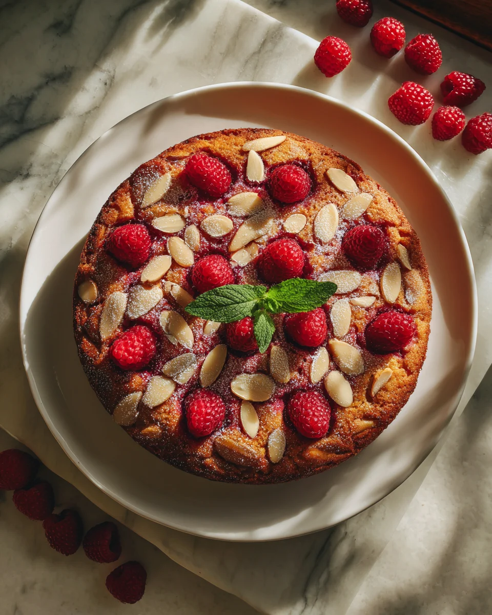 Almond Raspberry Tea Cake