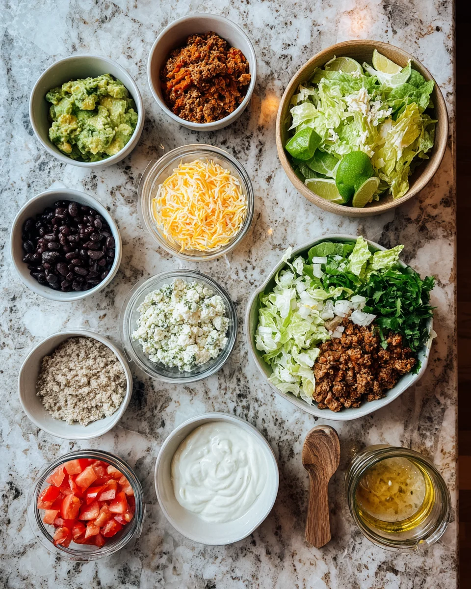 Avocado Ranch Taco Salad Bowls