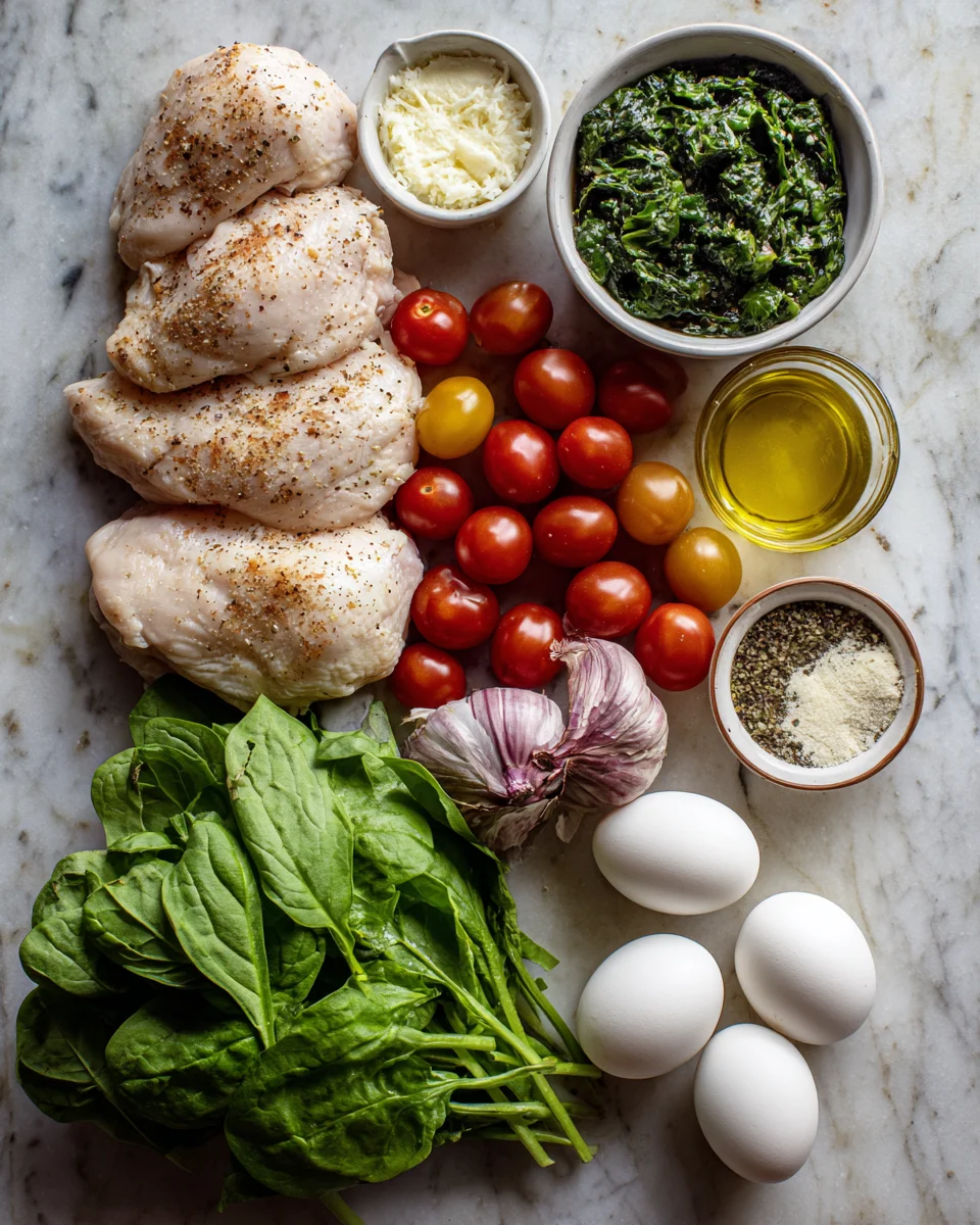 Baked Spinach Mozzarella Chicken