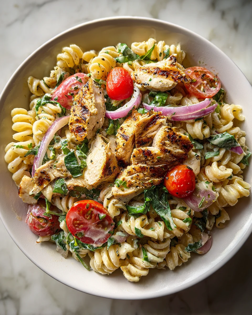 BBQ Chicken Ranch Pasta Salad Recipe