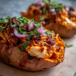 Delicious BBQ Chicken Stuffed Sweet Potatoes