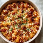 BBQ Ranch Chicken Tater Tot Casserole