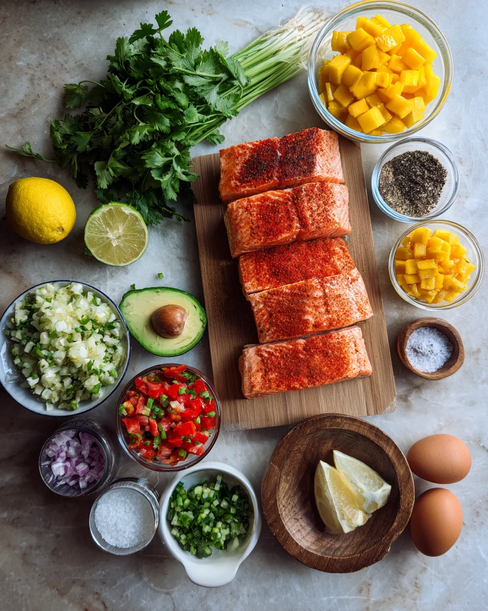 Blackened Salmon with Mango Salsa