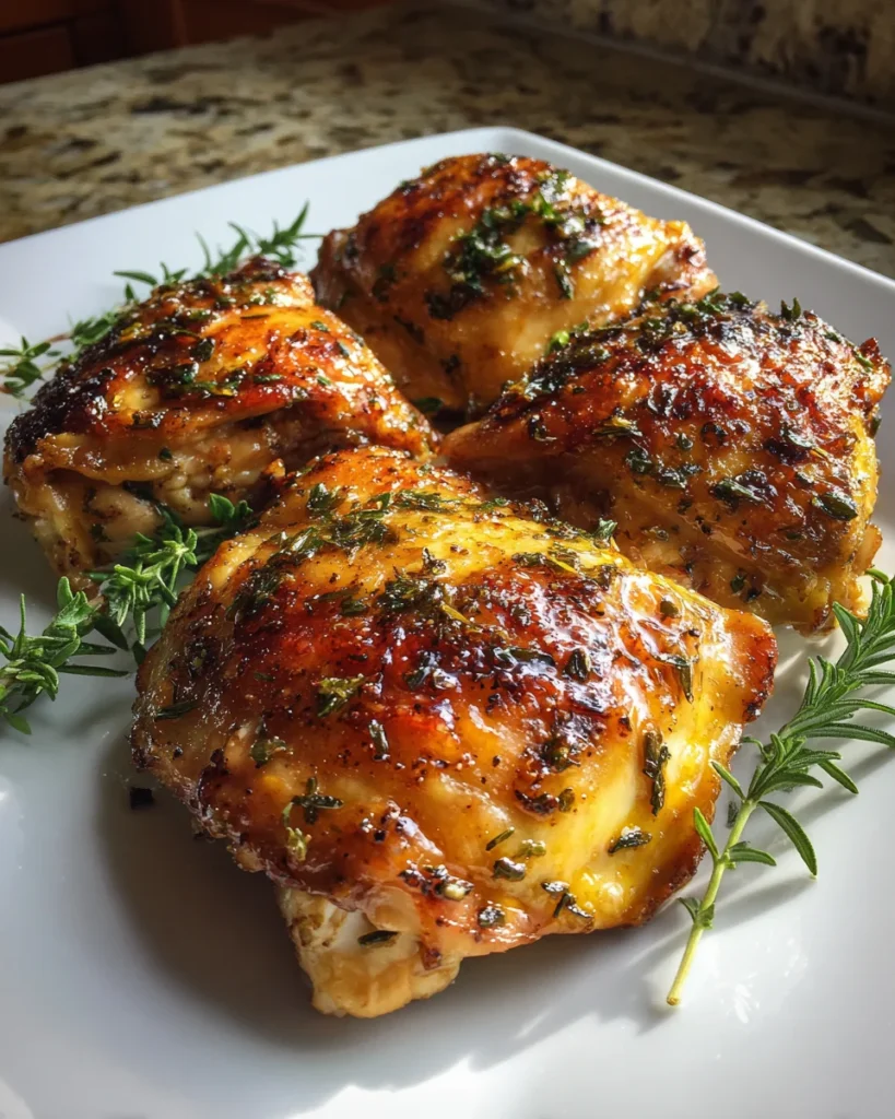 Brown Sugar Maple Glazed Chicken Thighs