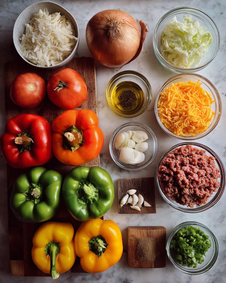 Cheeseburger Stuffed Peppers