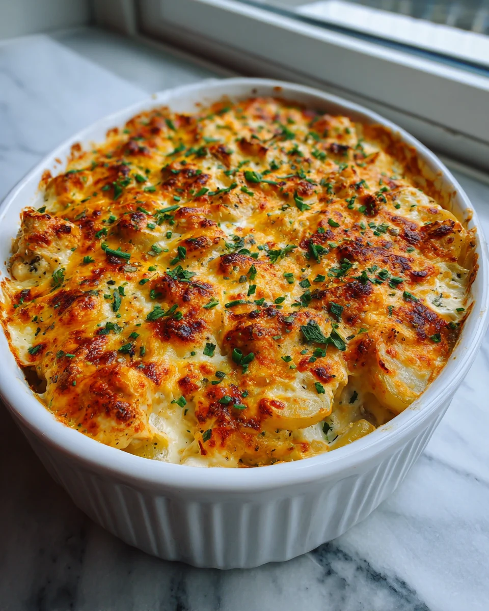 Cheesy Ranch Chicken Potato Casserole