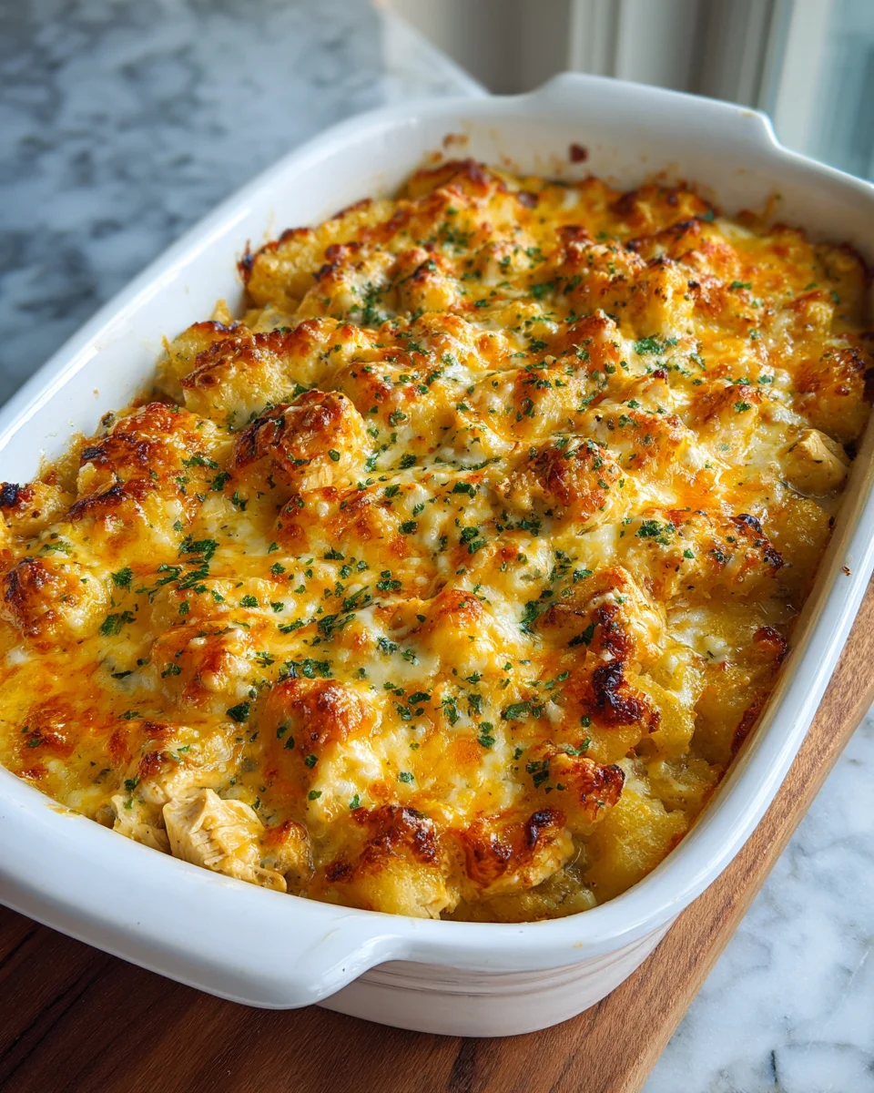 Cheesy Ranch Chicken Potato Casserole