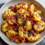 Cheesy Roasted Garlic Bacon Potatoes