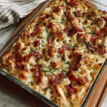 Chicken Bacon Alfredo Bake
