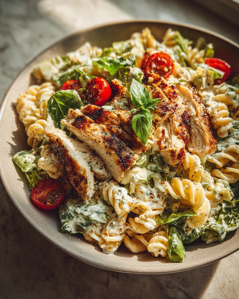 Chicken Caesar Pasta Salad