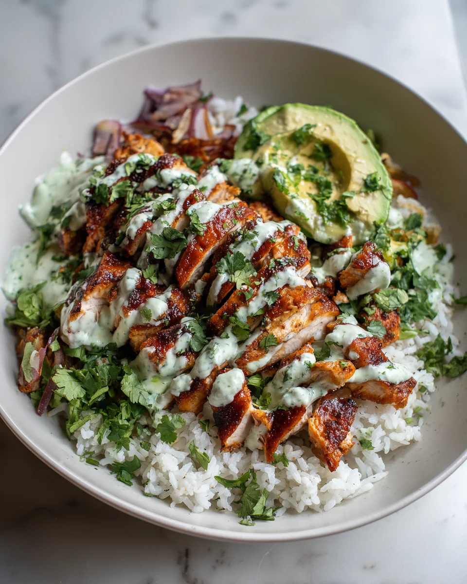 Cilantro Lime Chicken Burrito Bowls