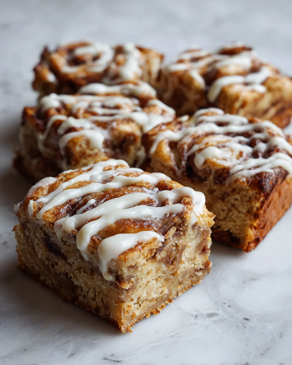 Cinnamon Roll Blondies