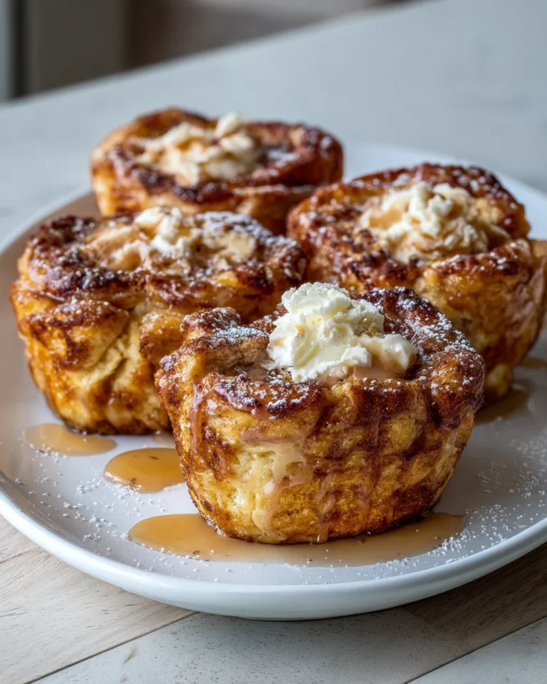 Cinnamon Roll French Toast Muffins